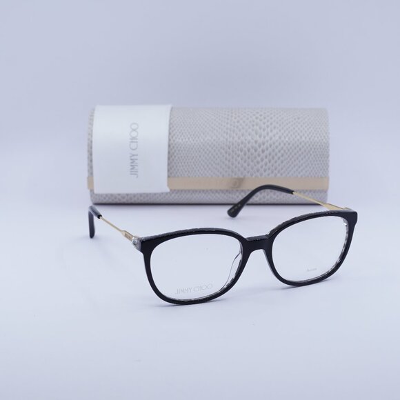 Final Price! Jimmy Choo JC302 07T3 00 Black/Gold Eyeglasses 53mm - Picture 1 of 10